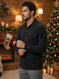 Pánska Košeľa Čierna OZONEE O/GOM23040Z