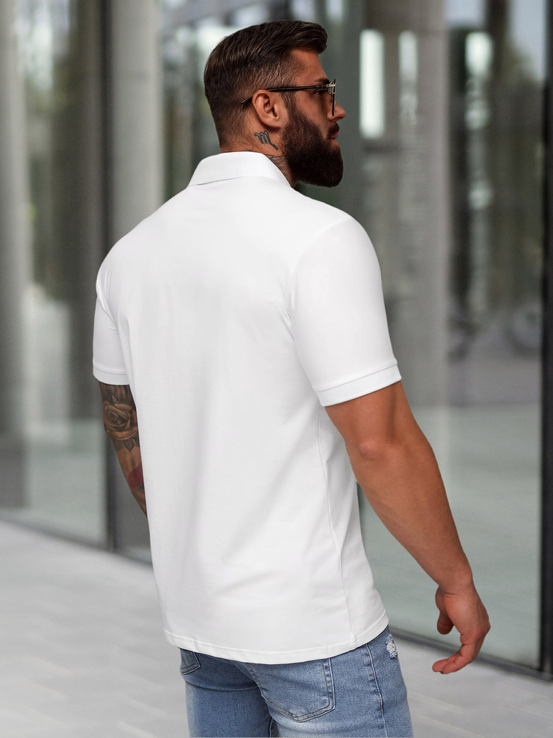 Pánska Polokošeľa Bielé OZONEE NB/MT3122