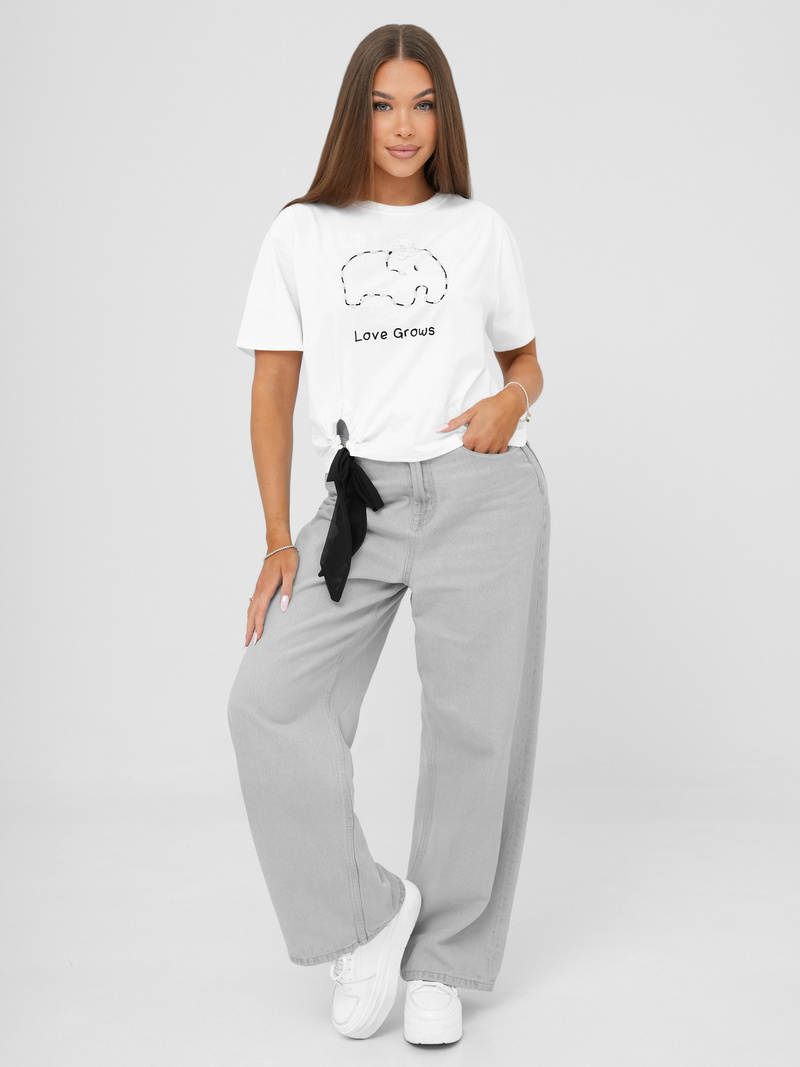 Dámske Tričko Bielo-Čierne OZONEE JS/RJ77247