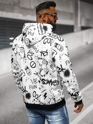 Pánska Mikina Biela OZONEE JS/8B1227/1