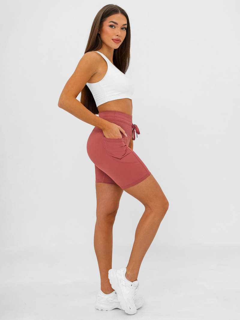 Krátke dámske legíny burgundsko OZONEE JS/XY24026S