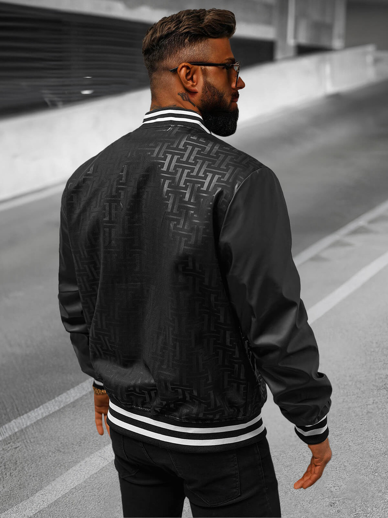 Pánska Bunda Čierna OZONEE O/3A172Z