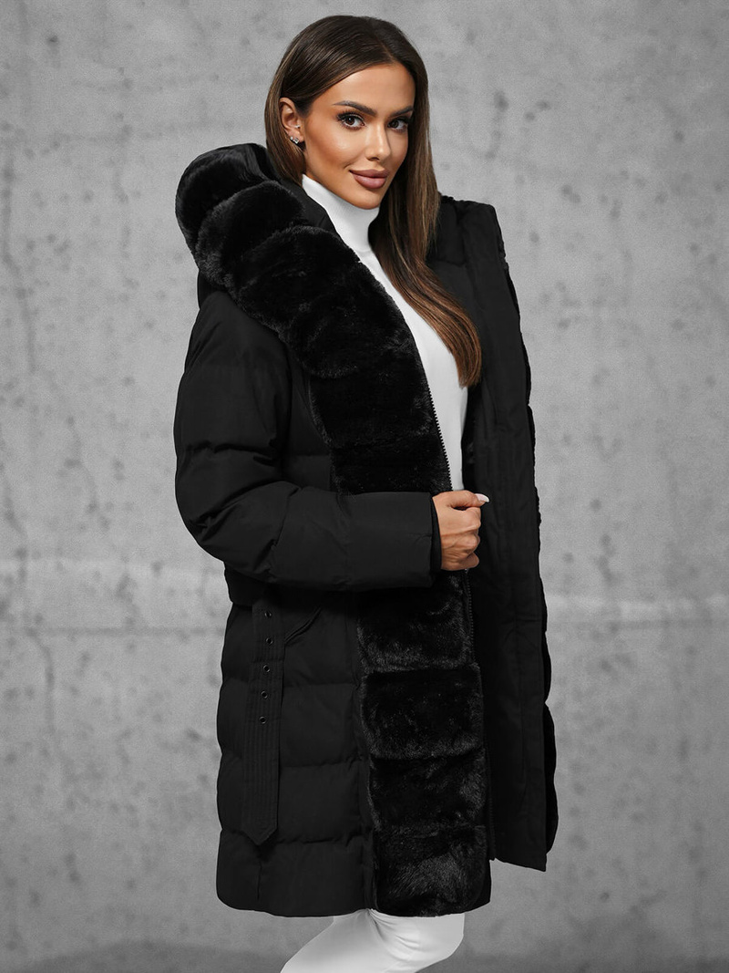 Dámska bunda čierna OZONEE JS/5M3158/392