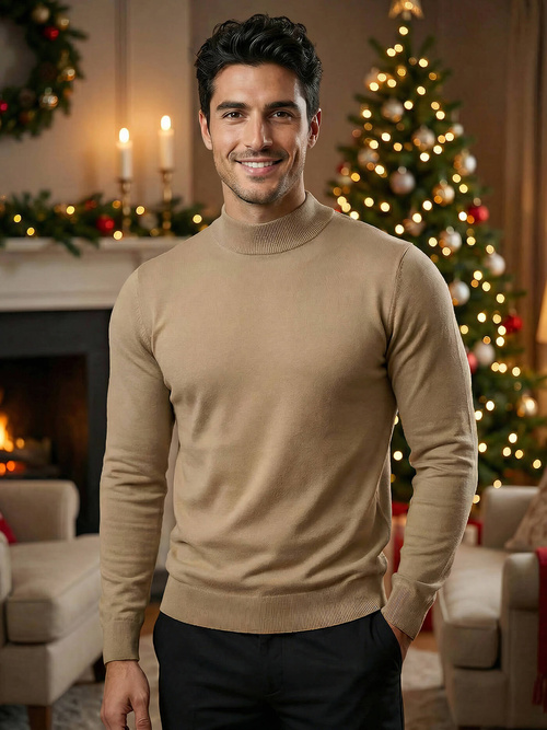 Pánsky Sveter Camelový OZONEE V/V24503Z