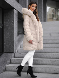 Dámska bunda ecru OZONEE JS/5M3156/254