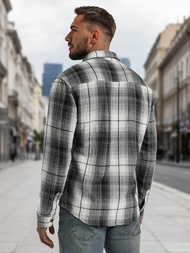 Pánska košeľa čiernobiela OZONEE NB/MC728N/4