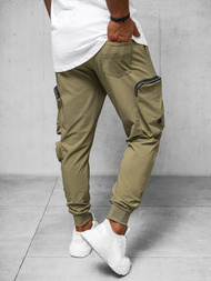 Pánske Chino Nohavice Tmavo-Béžové OZONEE O/PS5519