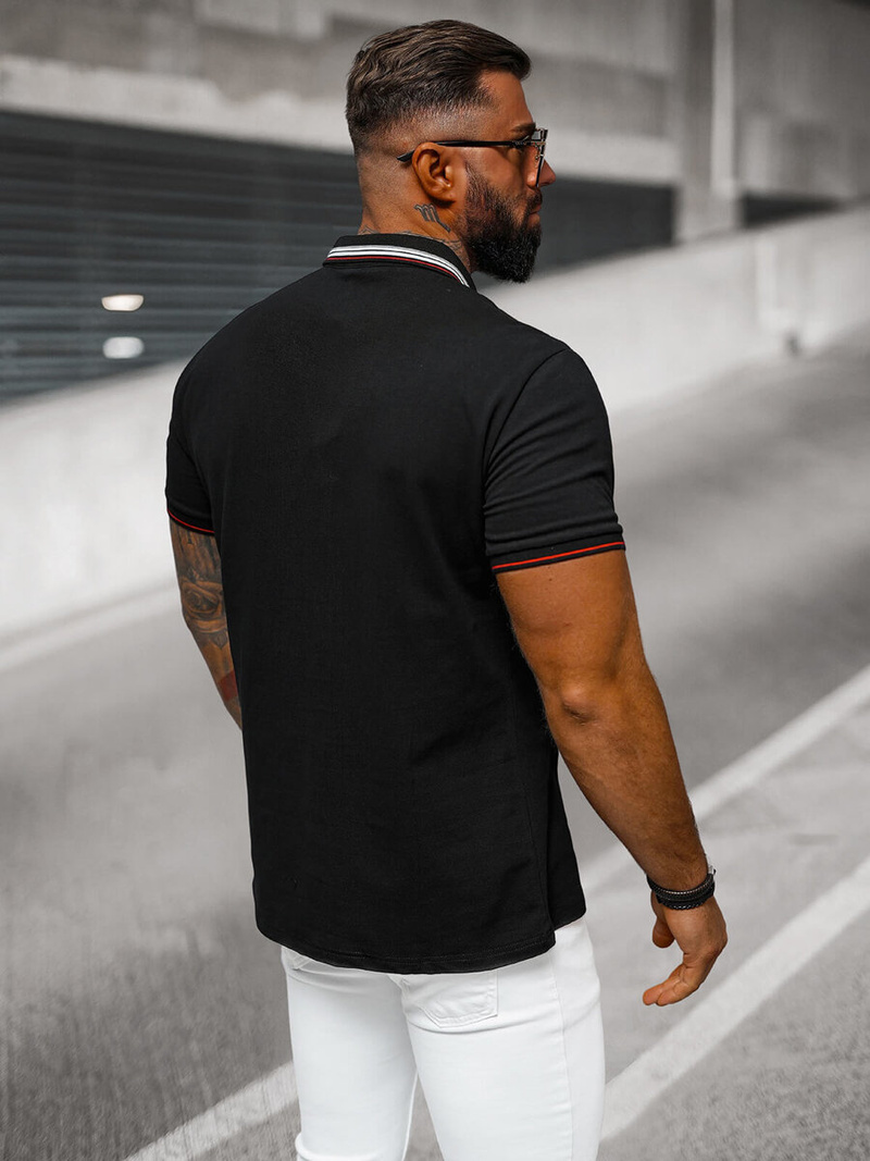 Pánska Polokošeľa Čierné OZONEE O/DA729