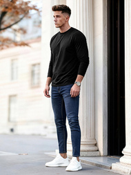 Pánske Rifle Tmavomodré OZONEE O/JK2951Z