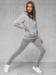 Dámska dvojdielna tepláková súprava sivý OZONEE JS/CKW03