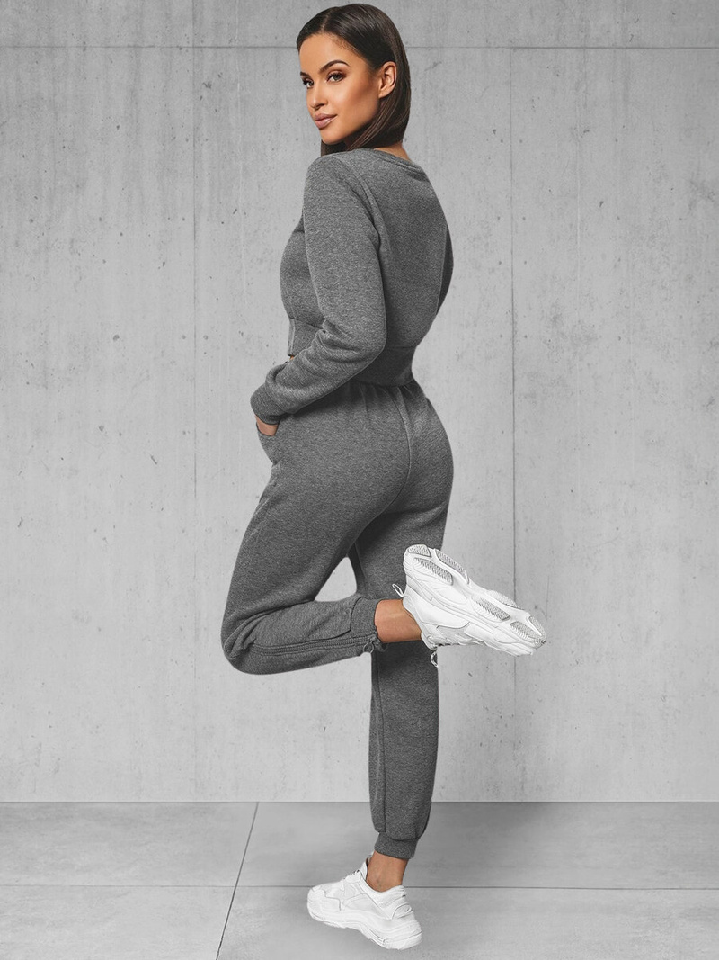 Dámska dvojdielna tepláková súprava grafitová OZONEE JS/8C78/5