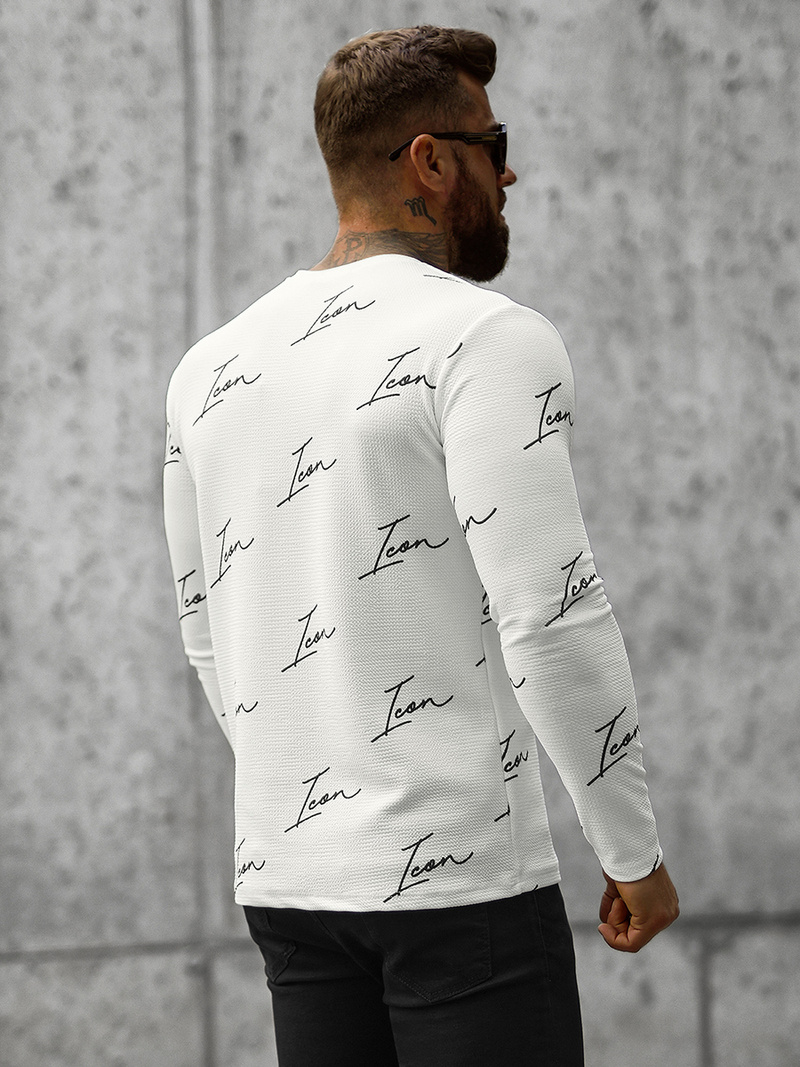 Pánska Mikina Biela OZONEE O/D7401