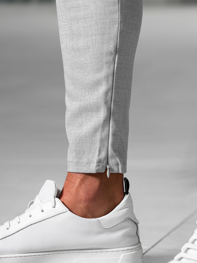 Pánske Chino Nohavice Sivé OZONEE DJ/3300Z