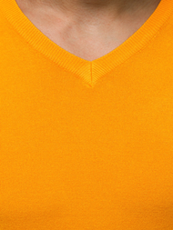 Pánsky sveter tmavo žltý OZONEE TMK/YY03/17