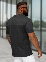 Pánske Tričko Čierne OZONEE O/QQ1568