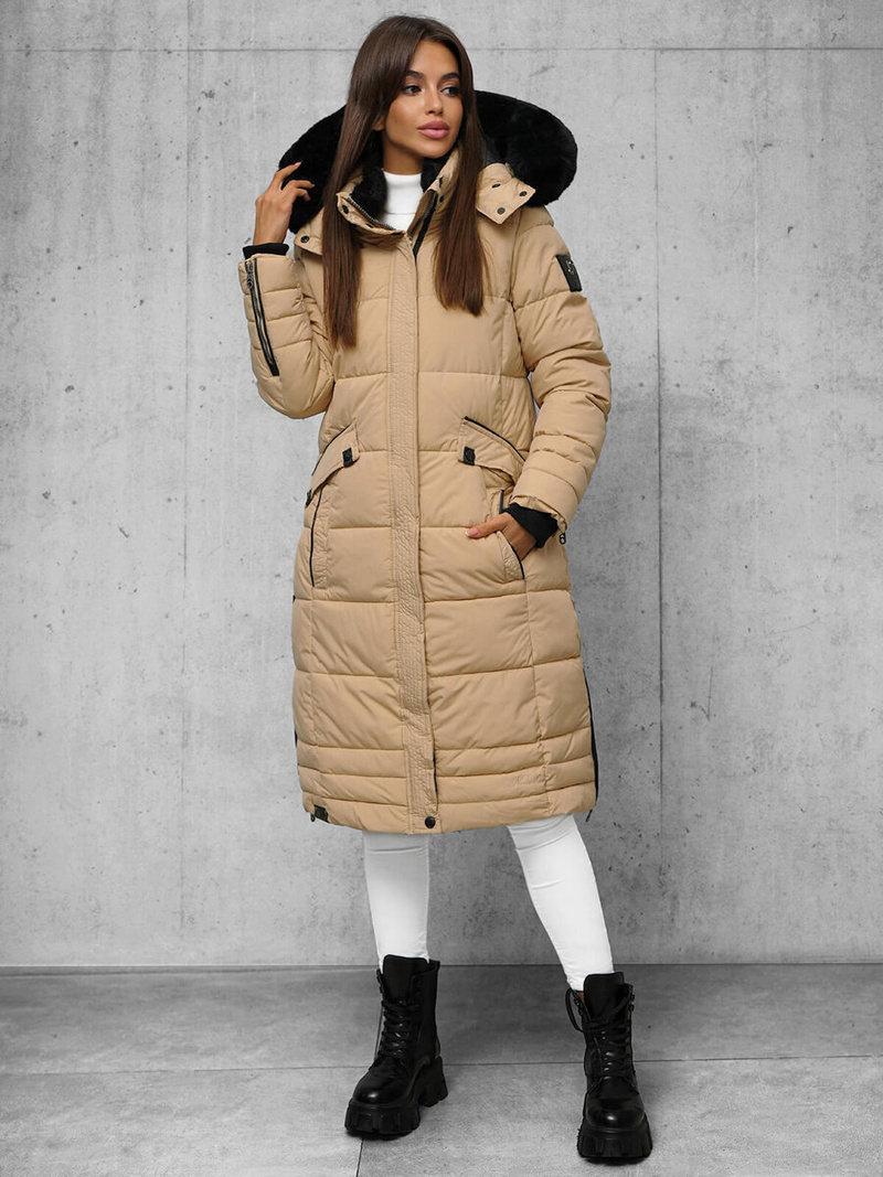 Dámska bunda béžová OZONEE O/W377