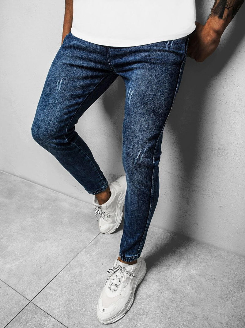 Pánske jogger rifle Tmavomodré OZONEE DJ/5672