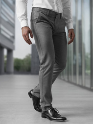 Pánske chino nohavice tmavo-sivé OZONEE V/6545