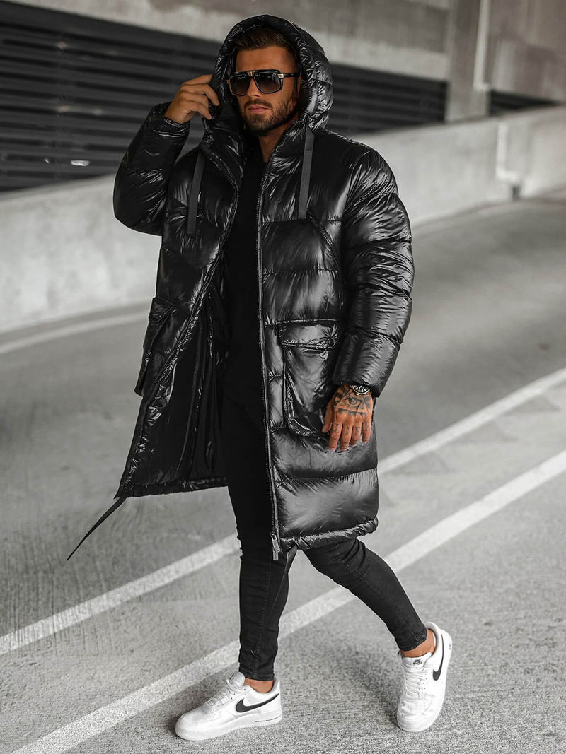 Pánska bunda čierna OZONEE O/M3205Z