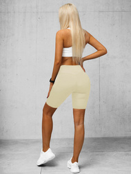 Krátke dámske legíny ecru OZONEE O/K5-J