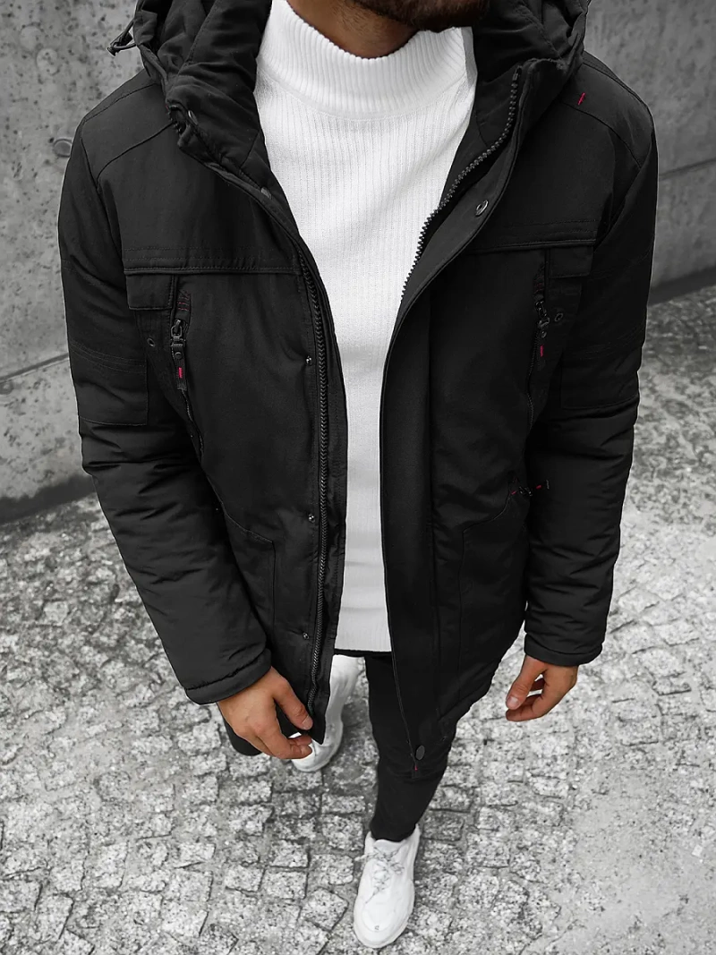 Pánska Bunda Čierna OZONEE JS/M713/392