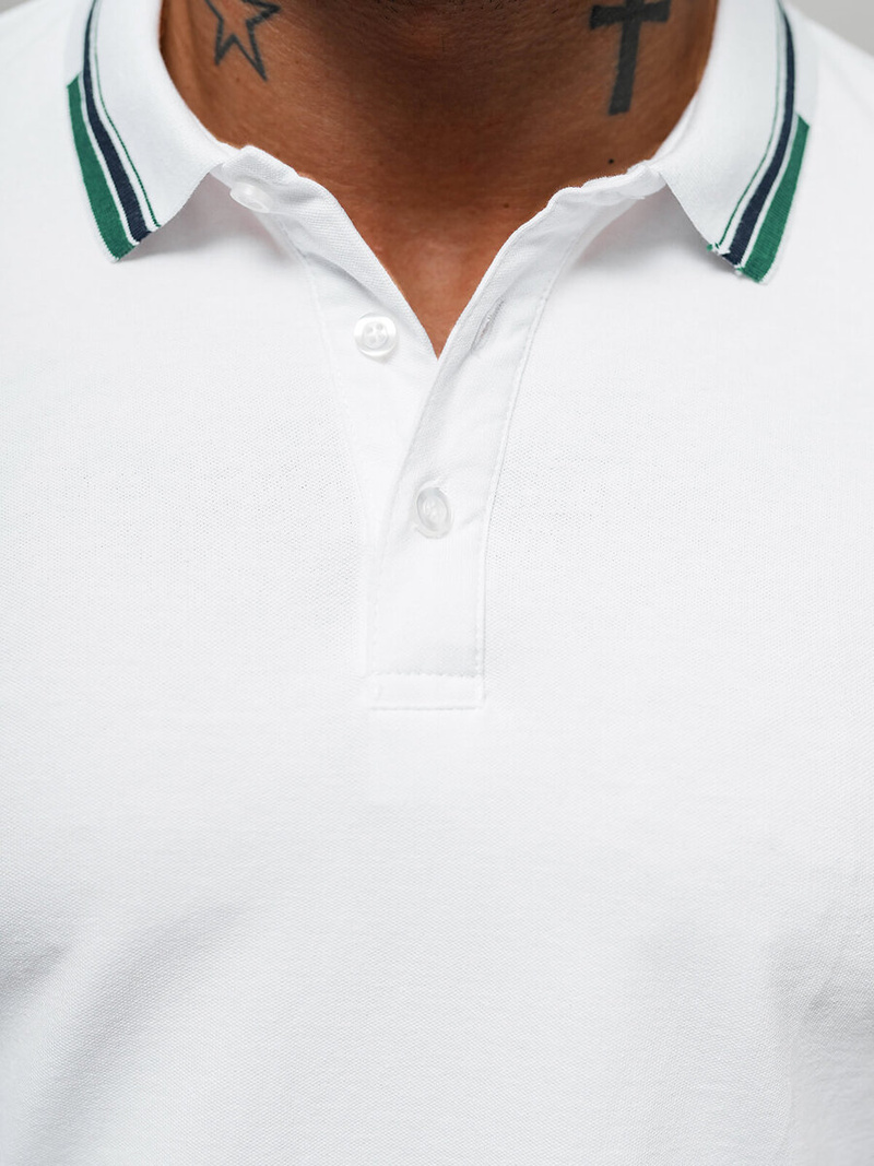 Pánska Polokošeľa Bielé OZONEE O/DA736