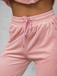 Dámska Velúrová Tepláková Súprava Svetlo Ružový OZONEE JS/35C1610/20