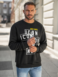 Pánska Mikina Čierna OZONEE JS/8B1763/3