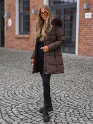 Dámska Zimná Bunda Čokoláda OZONEE JS/16M9059/158