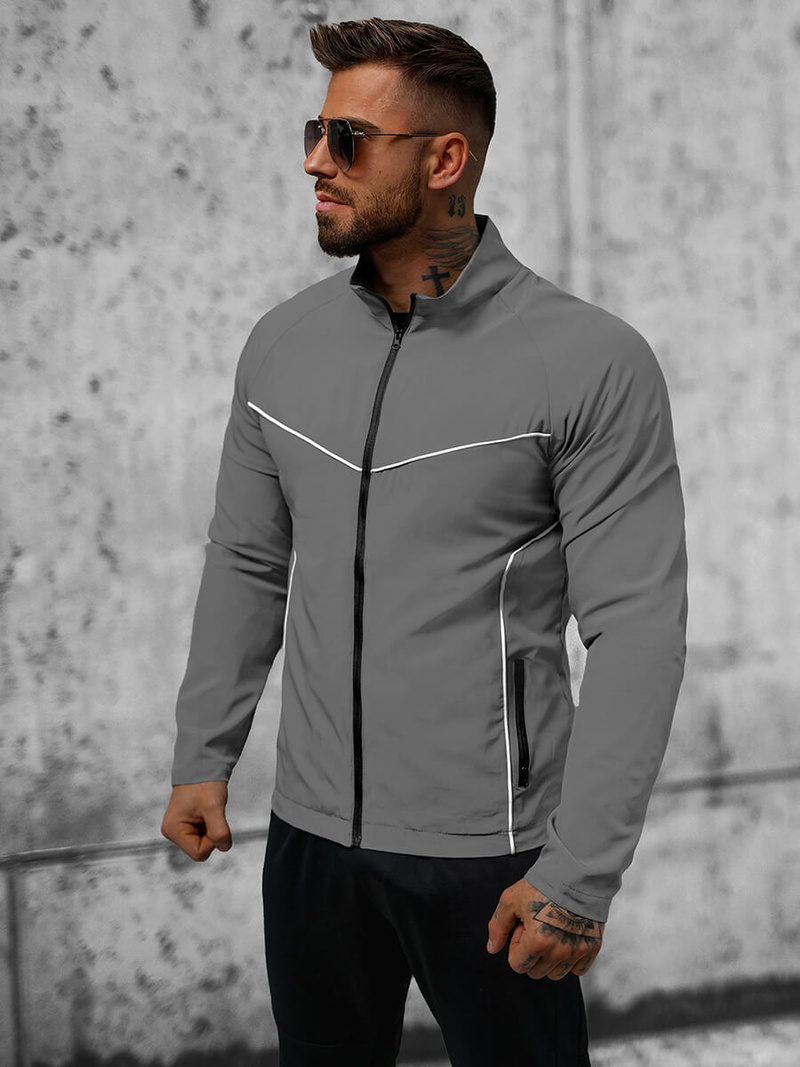 Pánska Bunda Sivá OZONEE JS/M10302