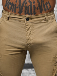Pánske Chino Jogger Nohavice Béžové OZONEE NB/MP0202K