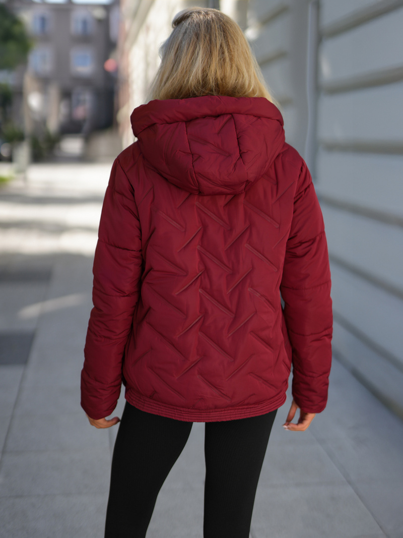 Dámska bunda burgundsko OZONEE JS/16M9300/06