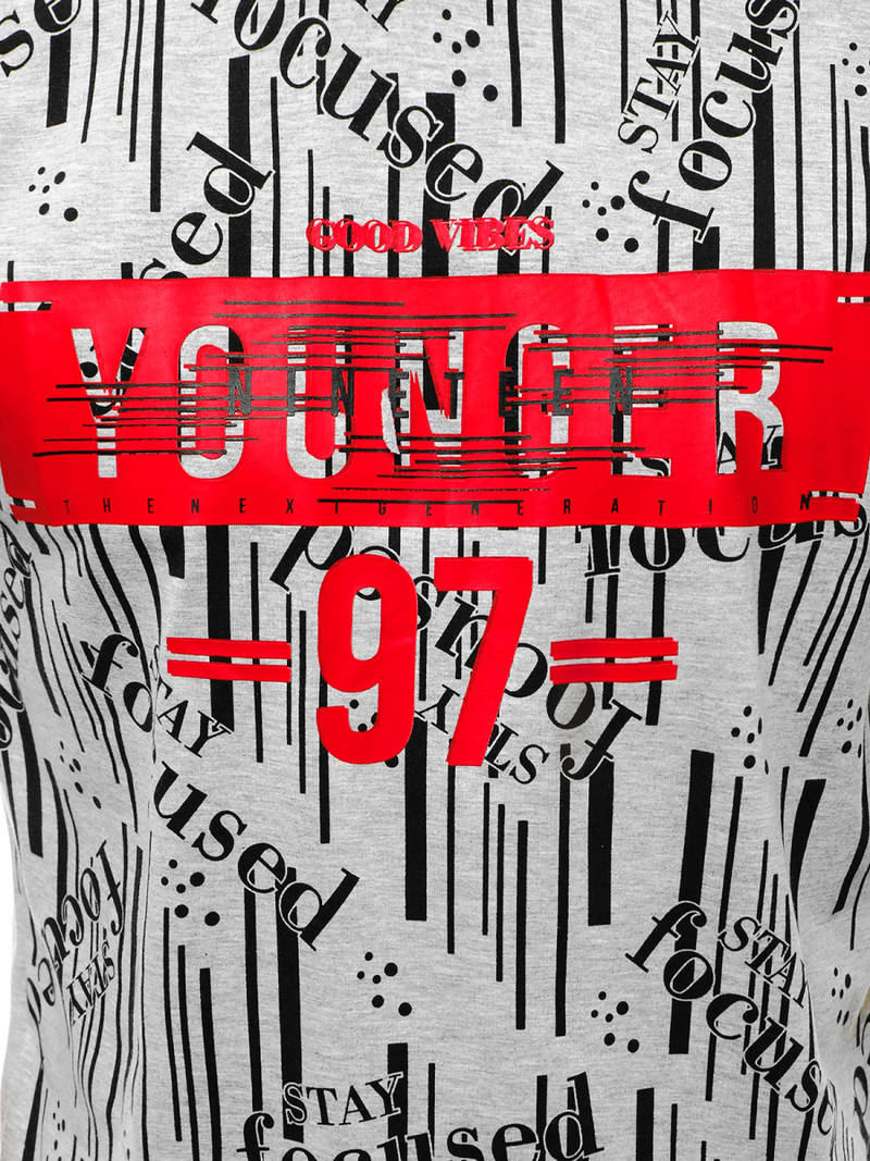 Pánske Tričko Sivé OZONEE JS/KS1993Z