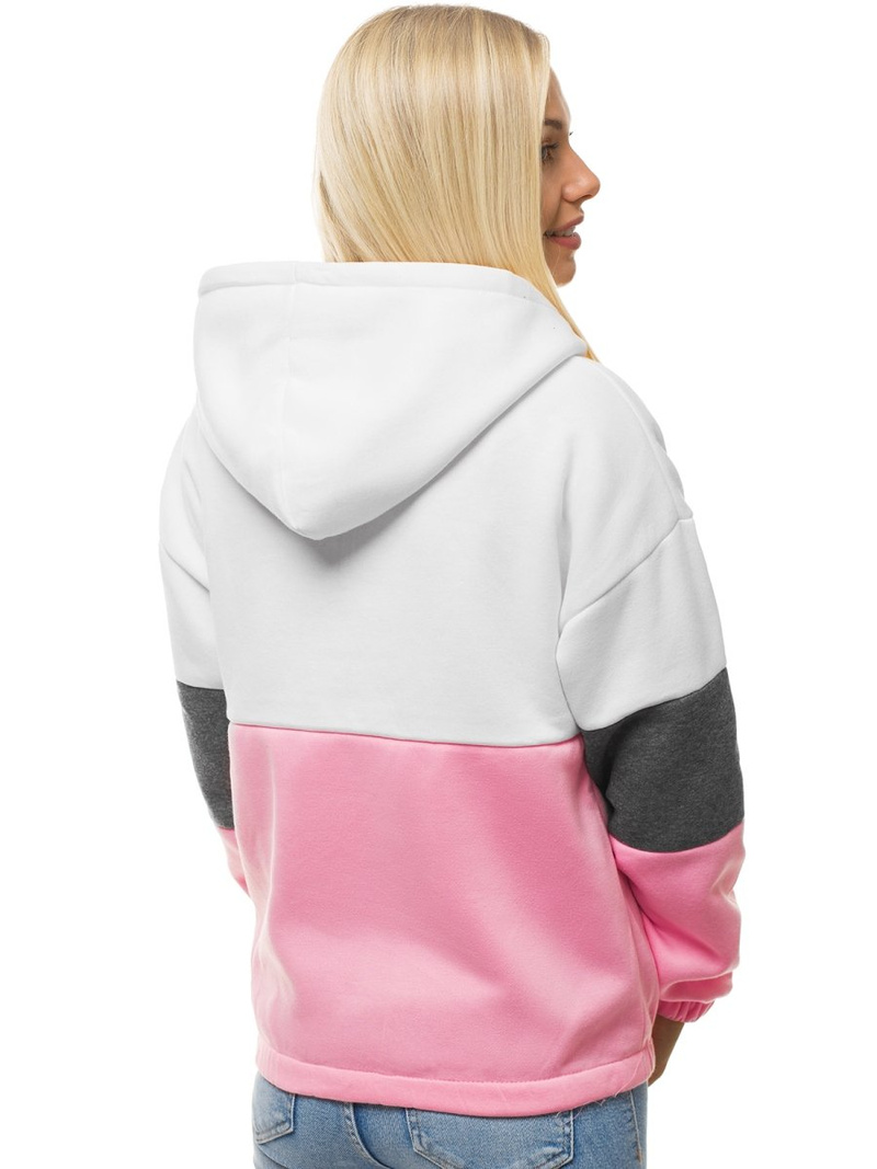 Dámska Mikina bielo-ružová OZONEE JS/KSW2030