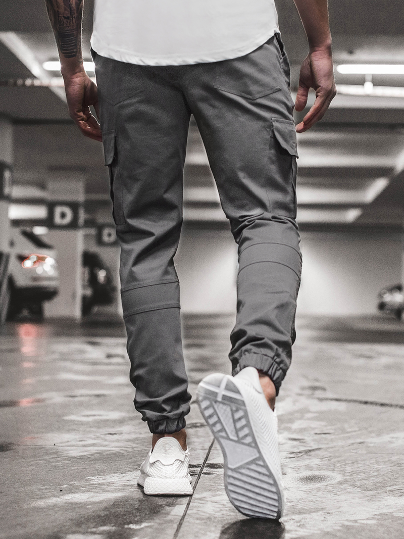 Pánske jogger nohavice grafitové OZONEE ZAZ/191376