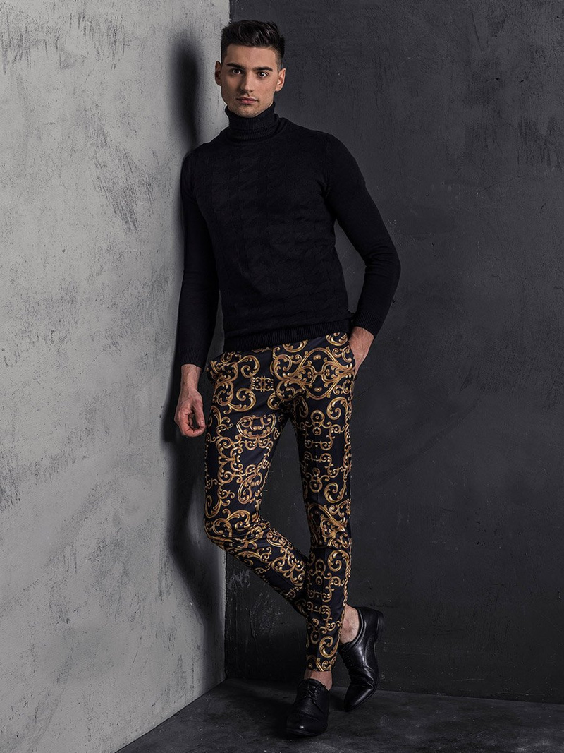 Pánske chino nohavice Námornícke Modré OZONEE DJ/5595