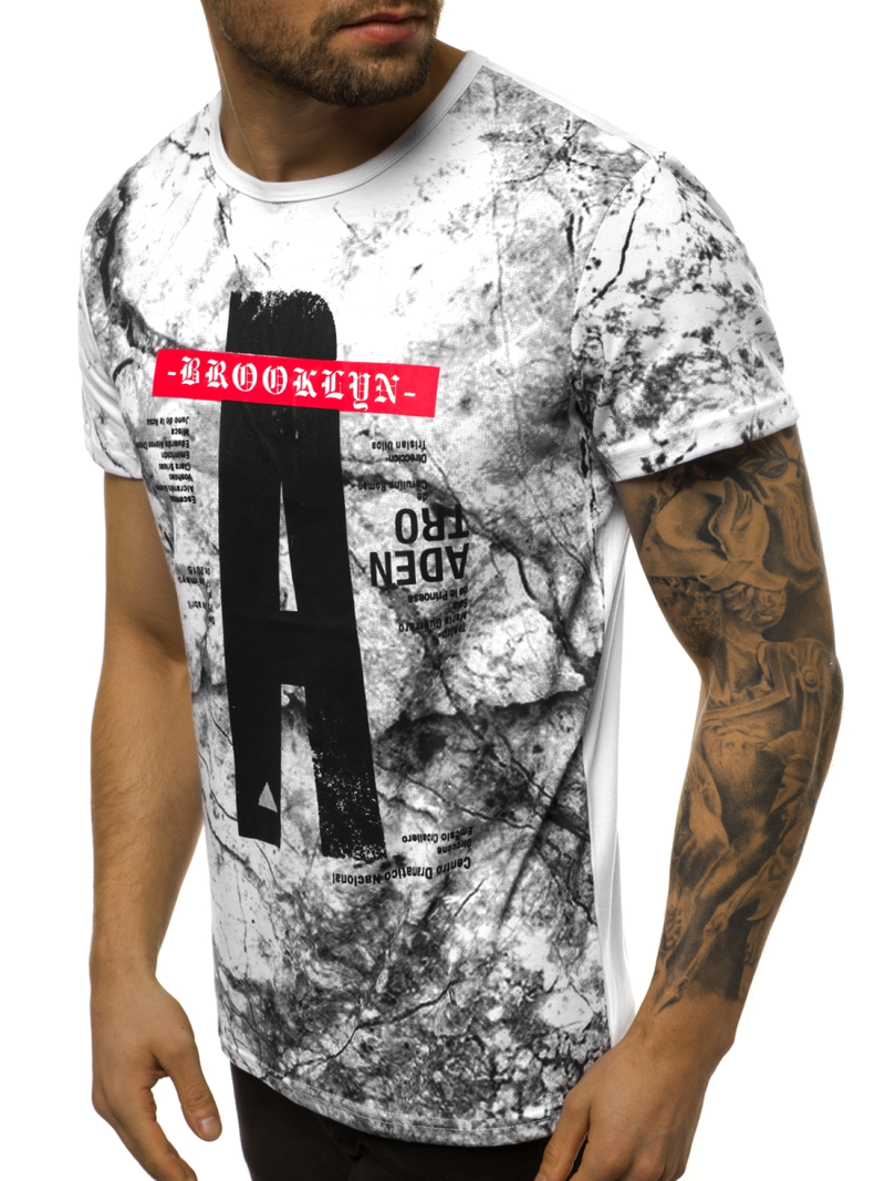 Pánske Tričko Biele OZONEE JS/SS10921