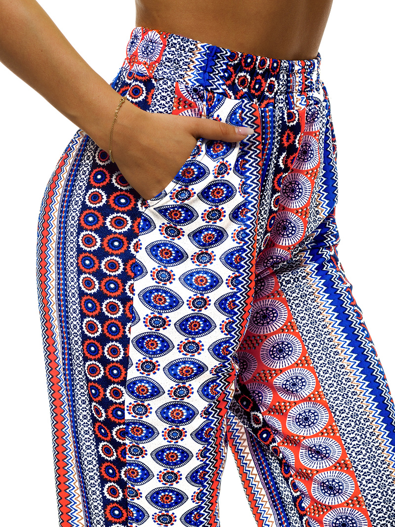 Dámske nohavice modro/oranžové OZONEE JS/1017/B69