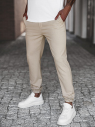 Pánske chino nohavice béžové OZONEE DJ/5539Z
