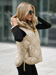 Dámska Vesta Béžová OZONEE JS/5M3235/62