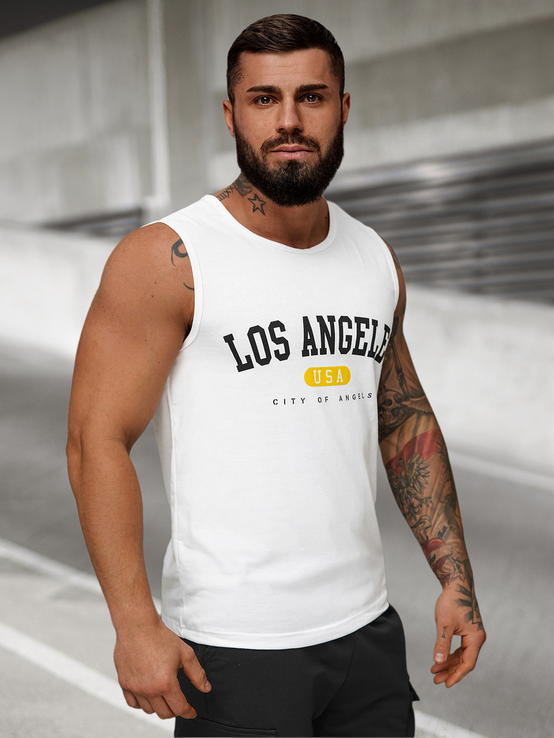 Pánske Tielko Biele OZONEE JS/8B1715/1Z