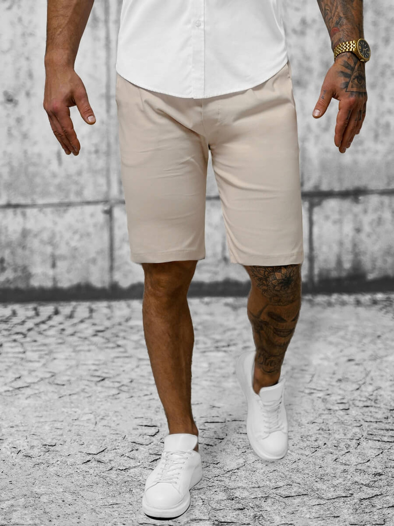 Pánske Chino Kraťasy béžové OZONEE O/P4052