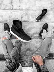 Pánske Sneakery Čiernobiele OZONEE KN/022