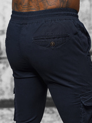 Pánske Chino Jogger Nohavice Námornícke Modré OZONEE NB/MP0201BS