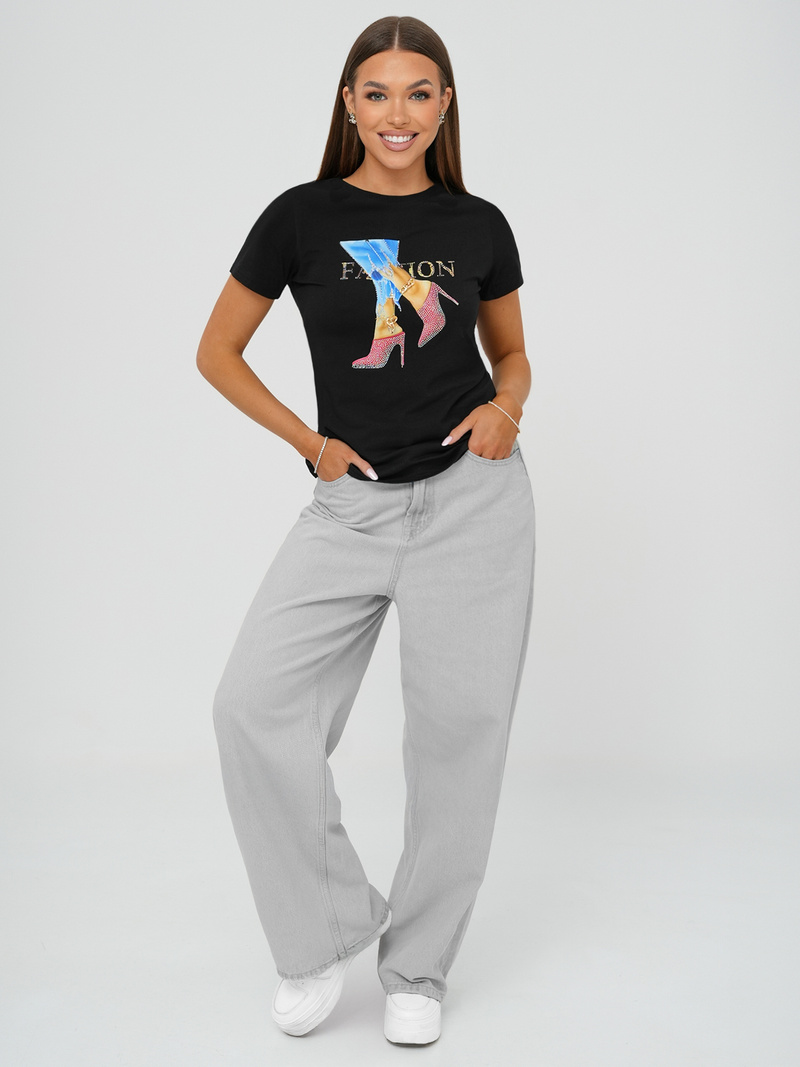 Dámske Tričko Čierne OZONEE JS/96T690/3