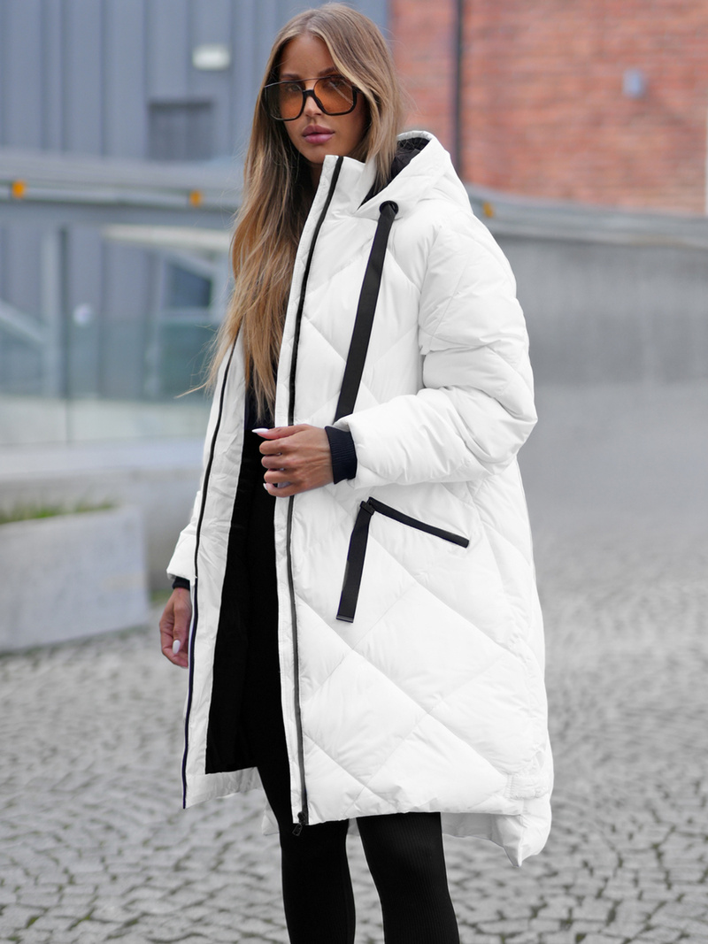 Dámska bunda biela OZONEE JS/5M3168/281Z