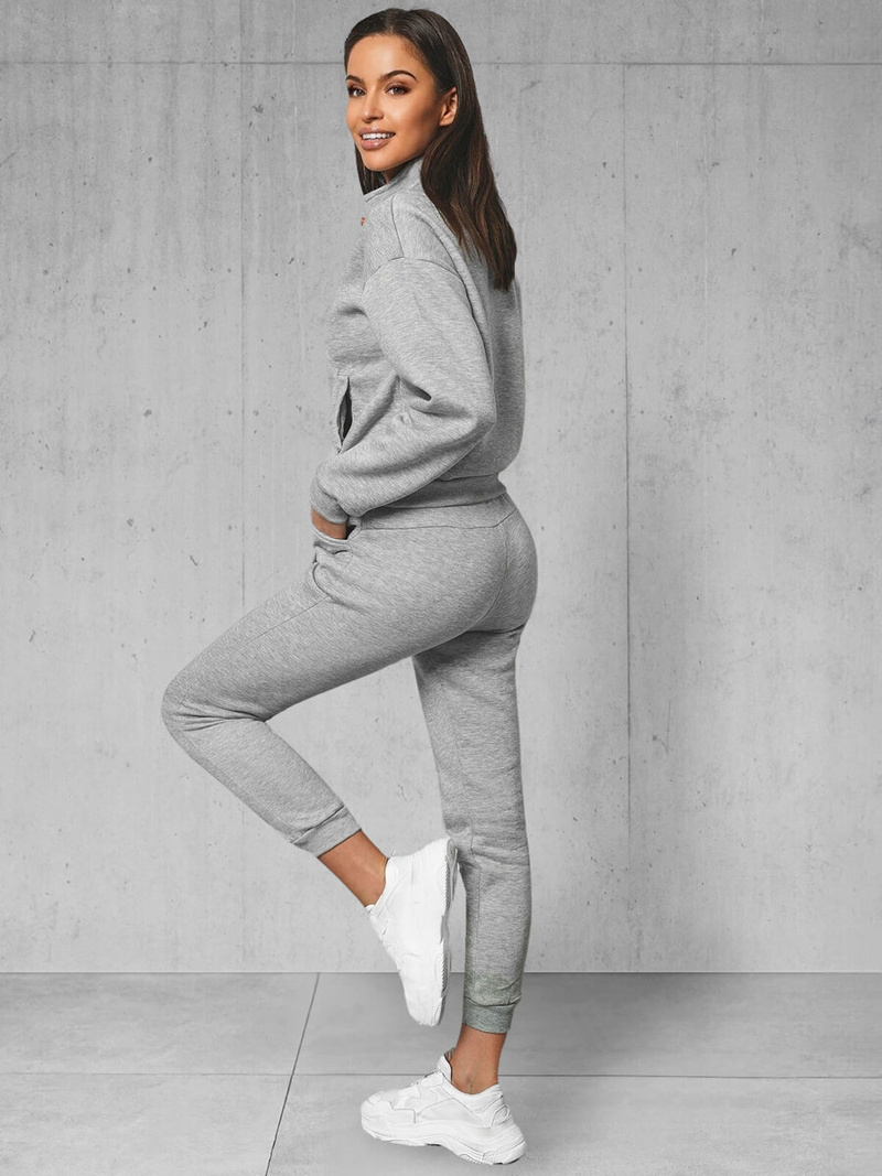 Dámska dvojdielna tepláková súprava sivý OZONEE JS/8C70/2