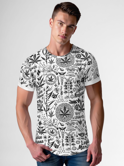 Pánske Tričko Biely OZONEE O/P1347Z