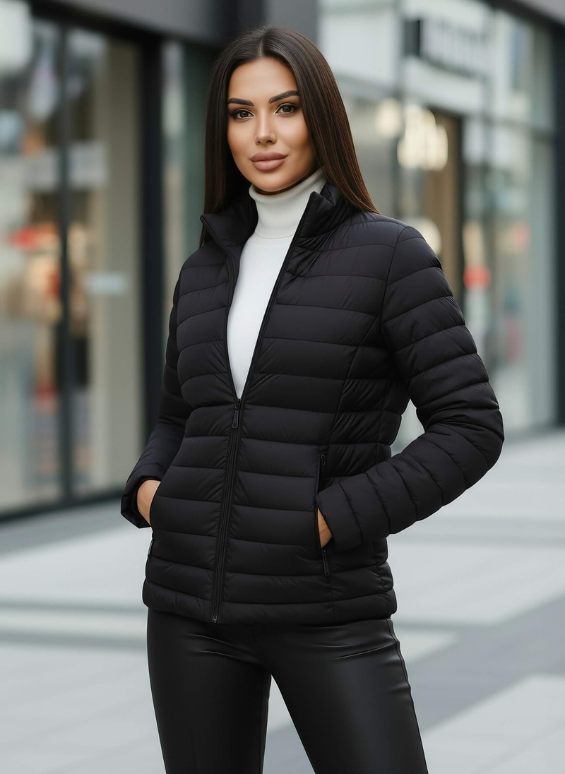 Dámska bunda čierna OZONEE JS/16M9109/392Z