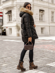 Dámska Zimná Bunda Čierna OZONEE JS/5M3257/392